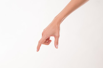 Woman's hand as if holding something