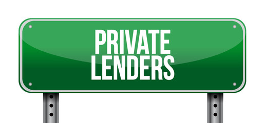 private lenders street road sign concept