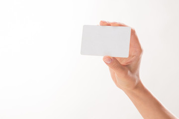 Obraz premium Woman holding credit card