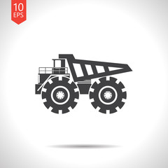 Vector color flat heavy machine icon