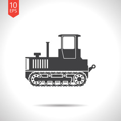 Vector color flat heavy machine icon