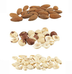 almonds, Chestnut, peanuts