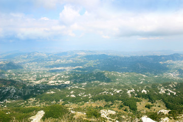 Lovcen National Park, Montenegro. Mountain view. Lovcen Mountains. View of the mountain valley. 