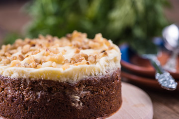 Homemade autumn carrot cake