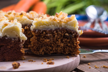 Homemade autumn carrot cake