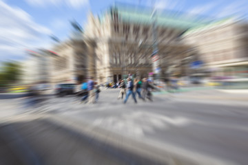 traffic in the city blurred motion