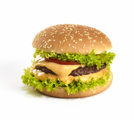 Cheeseburger freigestellt