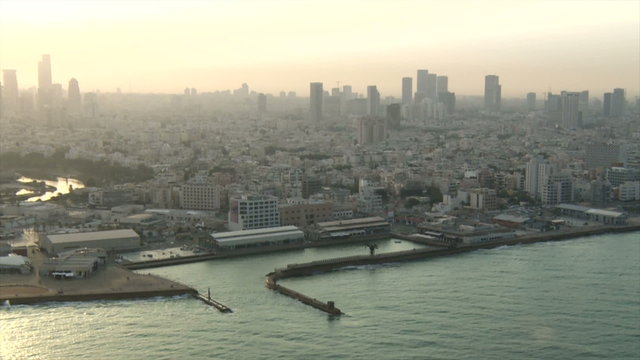 Aerial shot of Tel Aviv city
