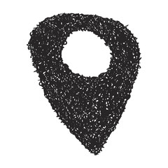Simple doodle of a location marker