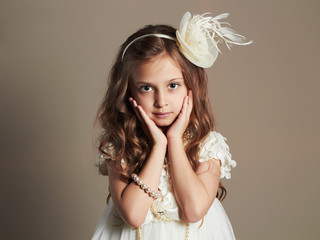 cute little girl in princess dress.beautiful child © eugenepartyzan
