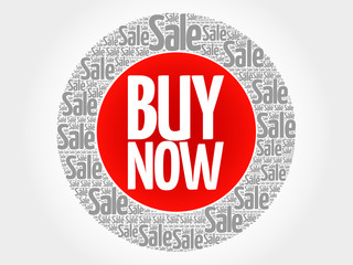 BUY NOW stamp vector words cloud, business concept background