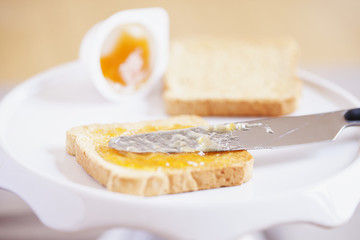 Toasts with jam