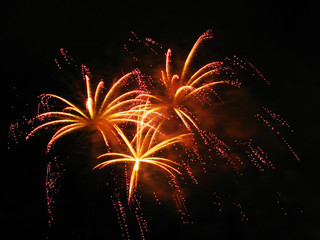 Colorful and vibrant fireworks