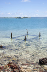 Ruins next to Fort Jefferson, dry Tortugas National Park, Florida