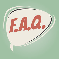 faq retro speech bubble