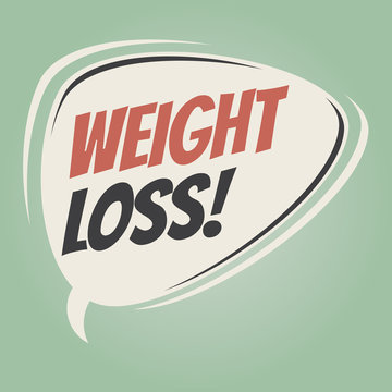 weight loss retro speech bubble