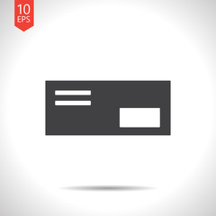 Vector mail icon. Epsflat black0