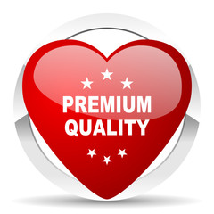 premium quality red heart valentine icon on white background