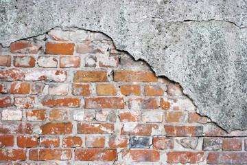 old crumbling brick wall