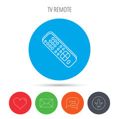 Remote control icon. TV  channels sign.