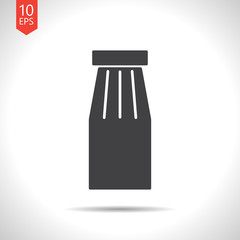 Vector color flat bottle template