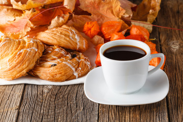 Mother's pastry on wooden table
