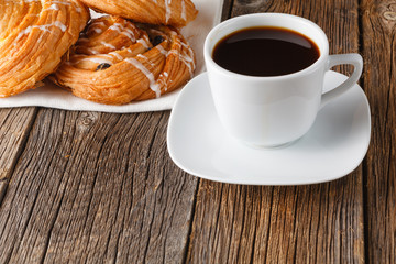 Mother's pastry on wooden table