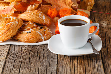 Mother's pastry on wooden table