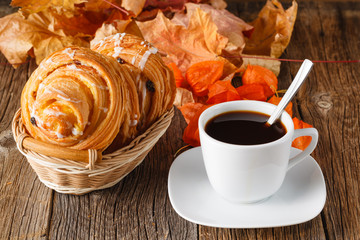 Mother's pastry on wooden table