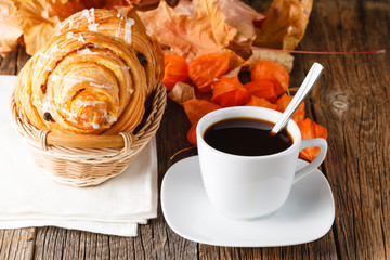 Mother's pastry on wooden table