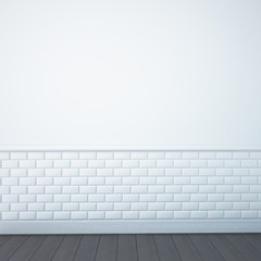 render of an empty bathroom wall
