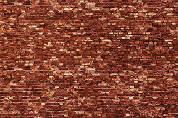 Background of red, tiny bricks texture.