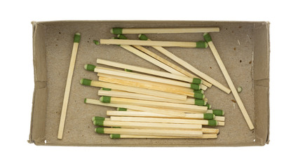 Green tipped large kitchen matches in box