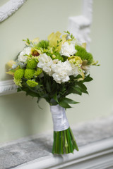 Bridal bouquet of various flowers