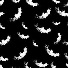 Halloween icons seamless of bat. Vector