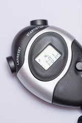 Buttons on digital stopwatch. Macro close up