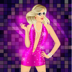 dancing queen on disco party 