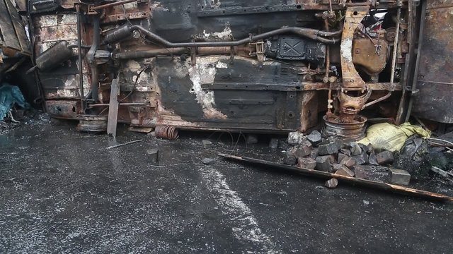 Burnt car