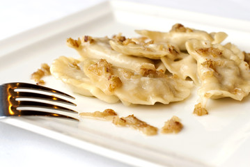 Pumpkin against dark wooden background for copy space