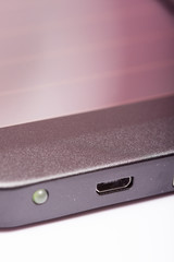 Black metal solar power bank charger