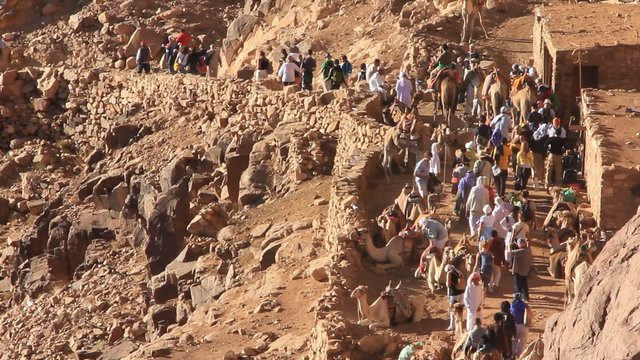 Pilgrims. Moses Mountain. Sinai Peninsula. Egypt