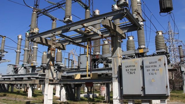 Heat electropower station. Outdoor switchgear