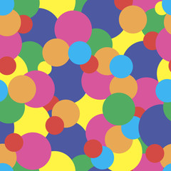 Seamless pattern with colored circles