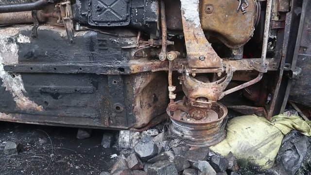 Burnt car