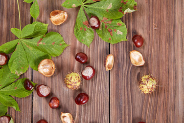 Chestnuts on a table