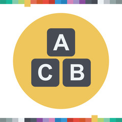 Three squares with the letters ABC icon.