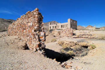 Rhyolite Ruins / Ryholite ghost town in Nevada