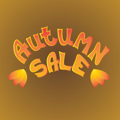 Autumn sale icon. Autumn special sale vector typography poster