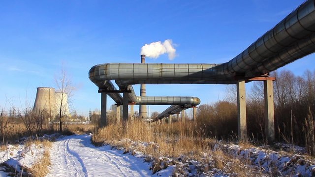 Heat electropower station. Long-distance pipe line