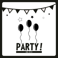 party illustration over white color background